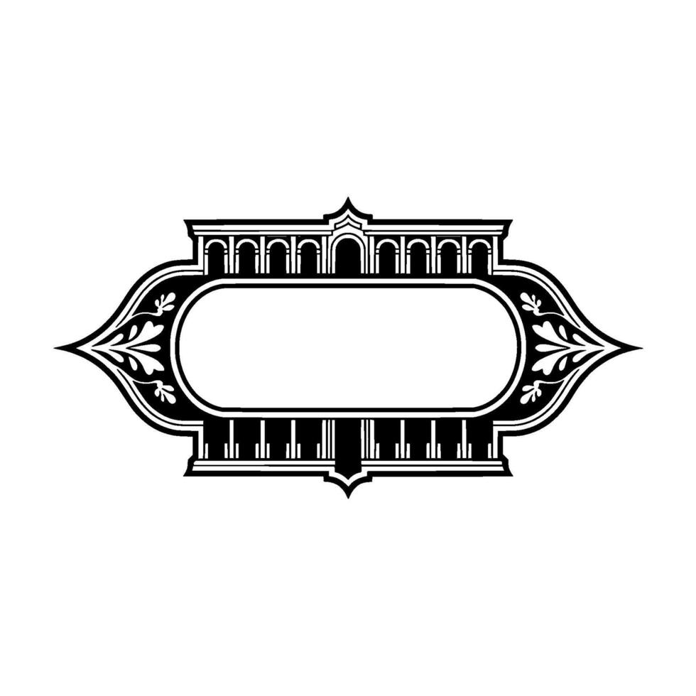Art Deco Ornament, Elegant Frame, Vintage, Decorative vector
