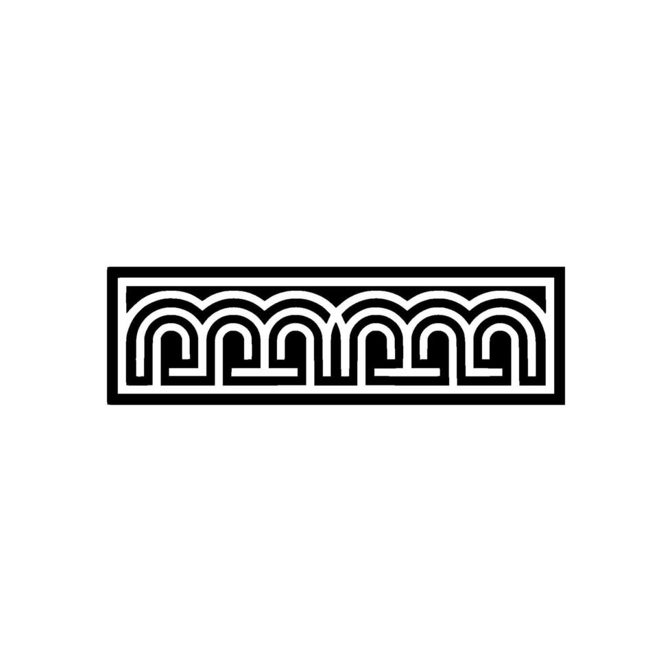 Geometric Deco Border, Minimalist, Modern Emblem vector