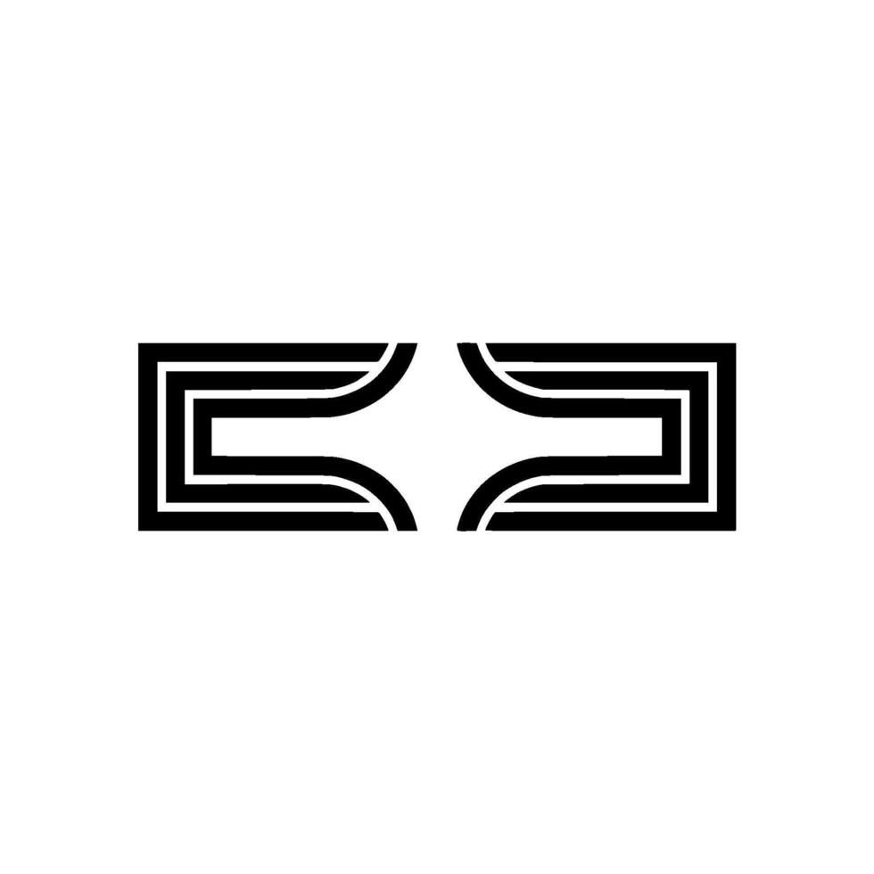 Interlocking Geometric Symbols, Minimalist vector