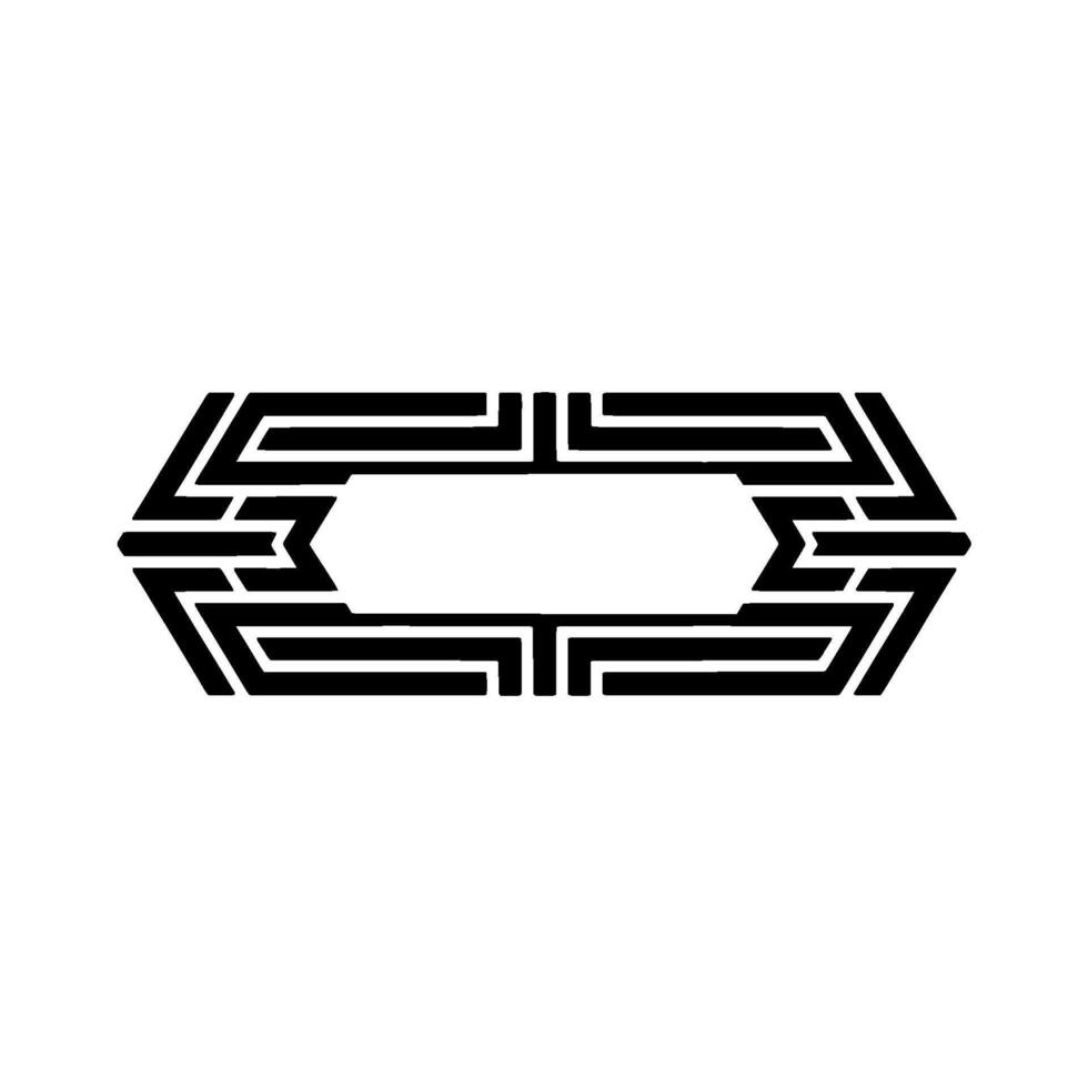 Geometric Deco Emblem, Modern Abstract, Lines vector