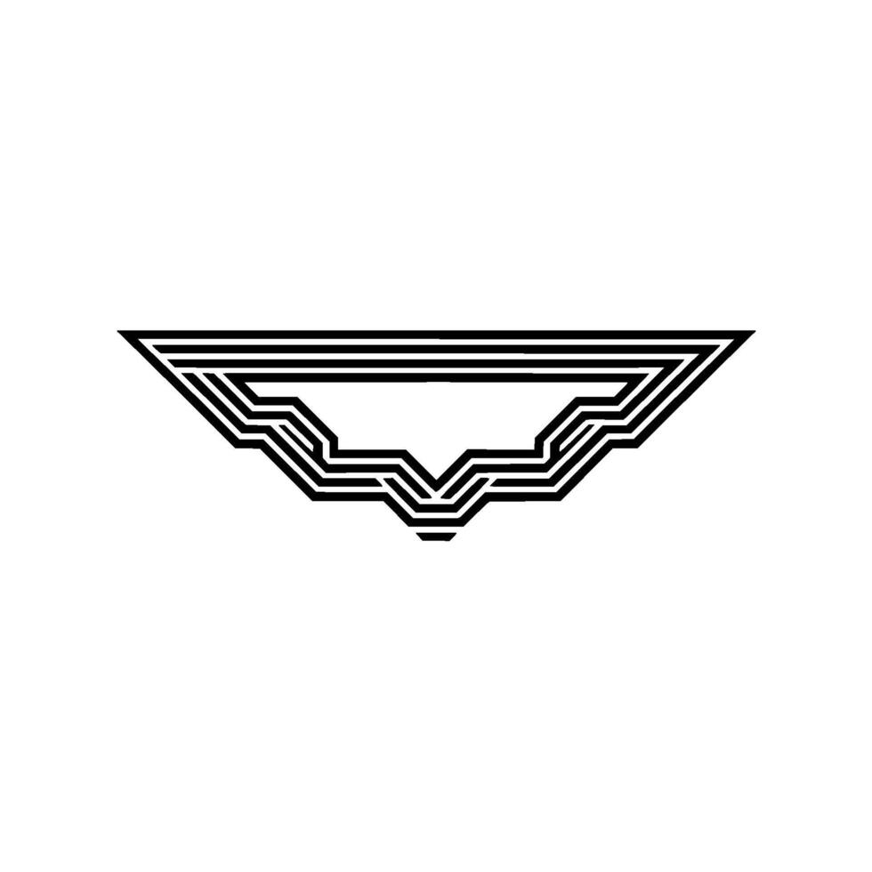 Geometric Ascent Minimalist Line Art Triangle vector