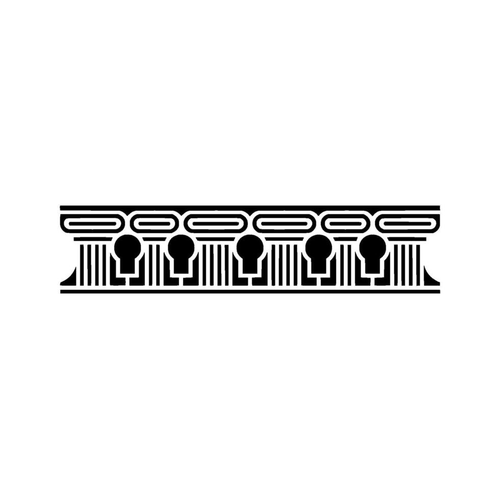 Geometric Deco Border, Stylized Key Motif vector