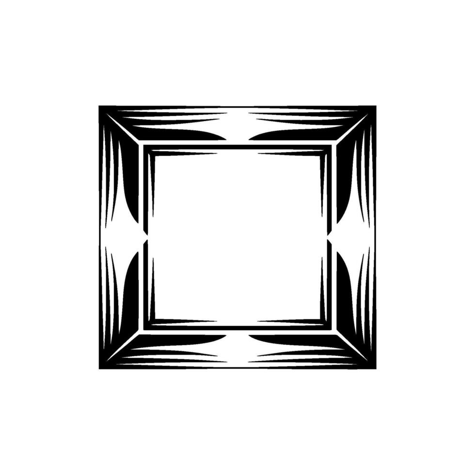 Geometric Frame, Abstract, Minimalist Contour, Negative Space vector