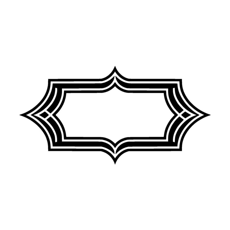Geometric Deco Frame, Elegant Border, Ornament vector