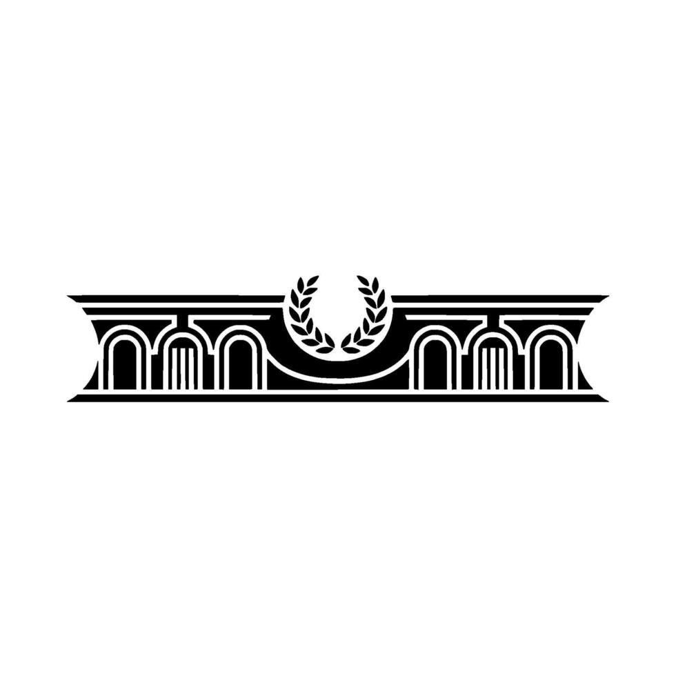 Art Deco Ornament, Classical Laurel, Elegant Border vector