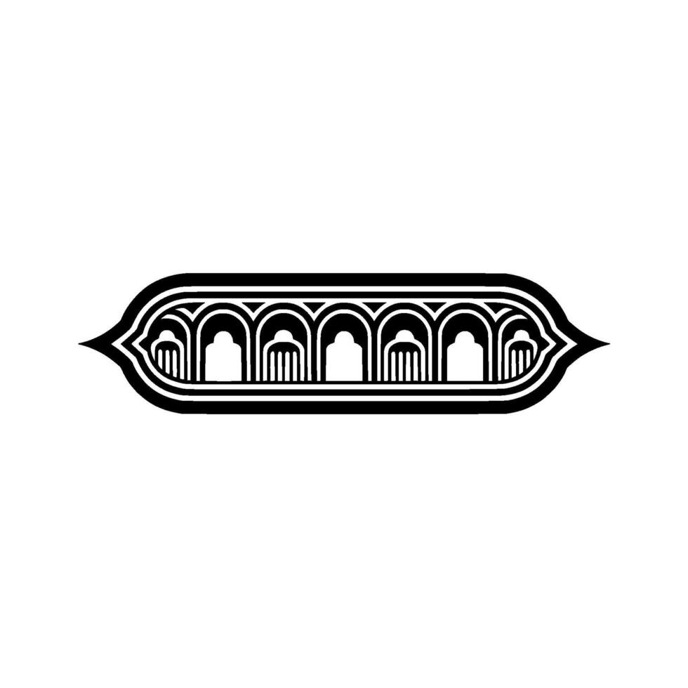 Geometric Archway, Minimalist, Black White - Arch vector