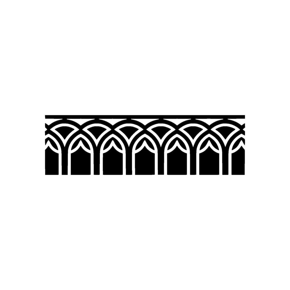 Geometric Arch Border, Minimalist, Elegant Pattern vector