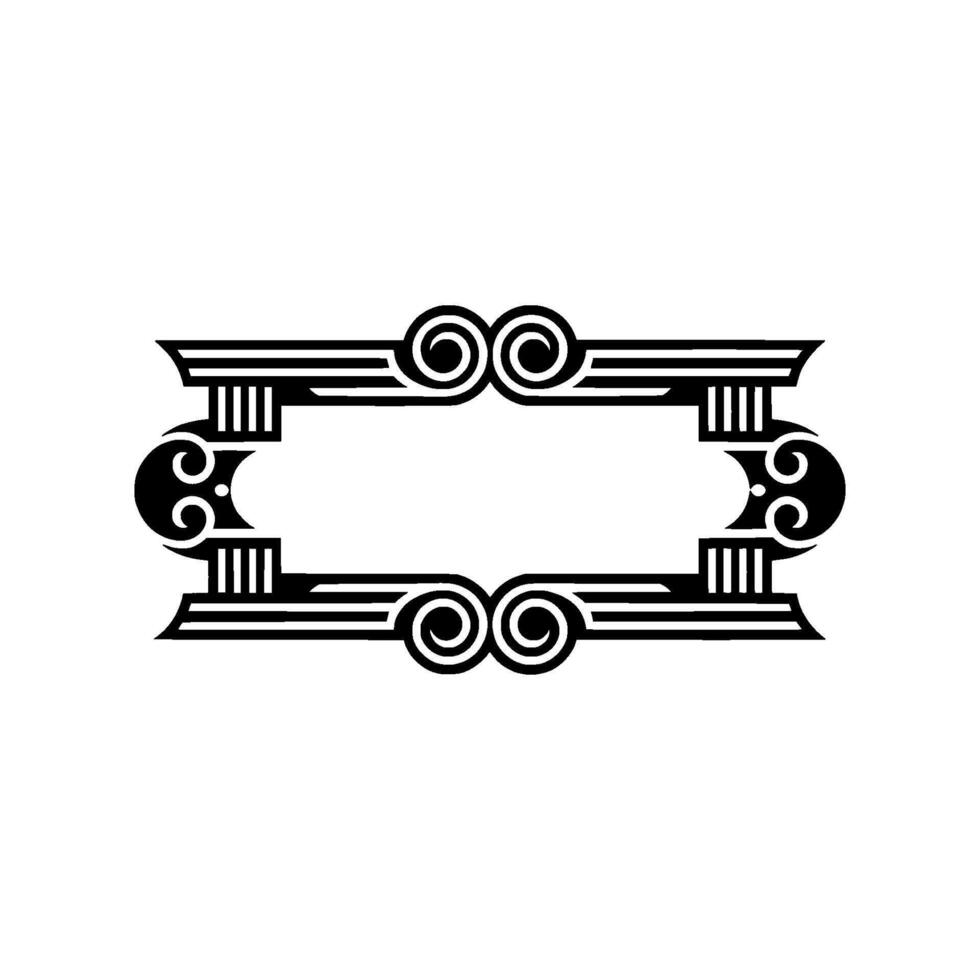 Art Deco Frame, Elegant Ornamentation, Vintage - Ornament vector