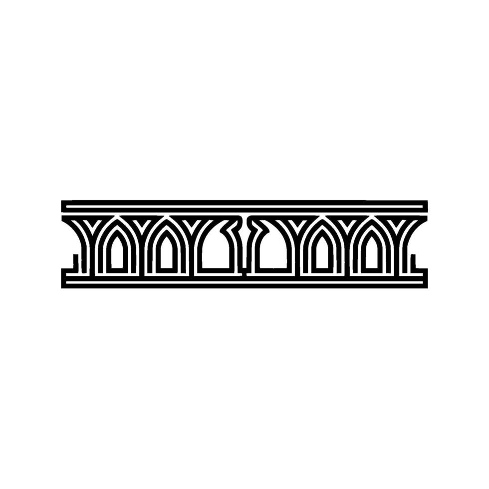 Art Deco Architectural Ornament, Geometric Border vector