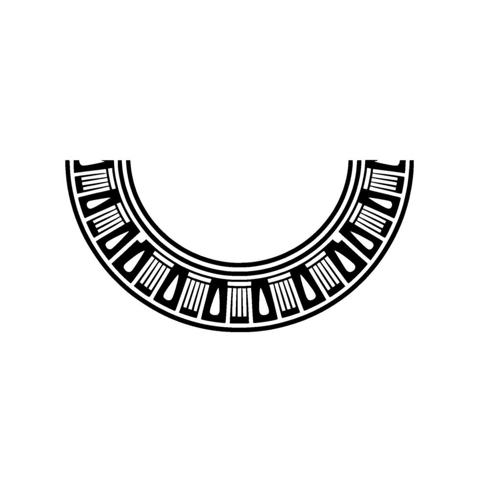 Geometric Tribal Halo, Minimalist vector