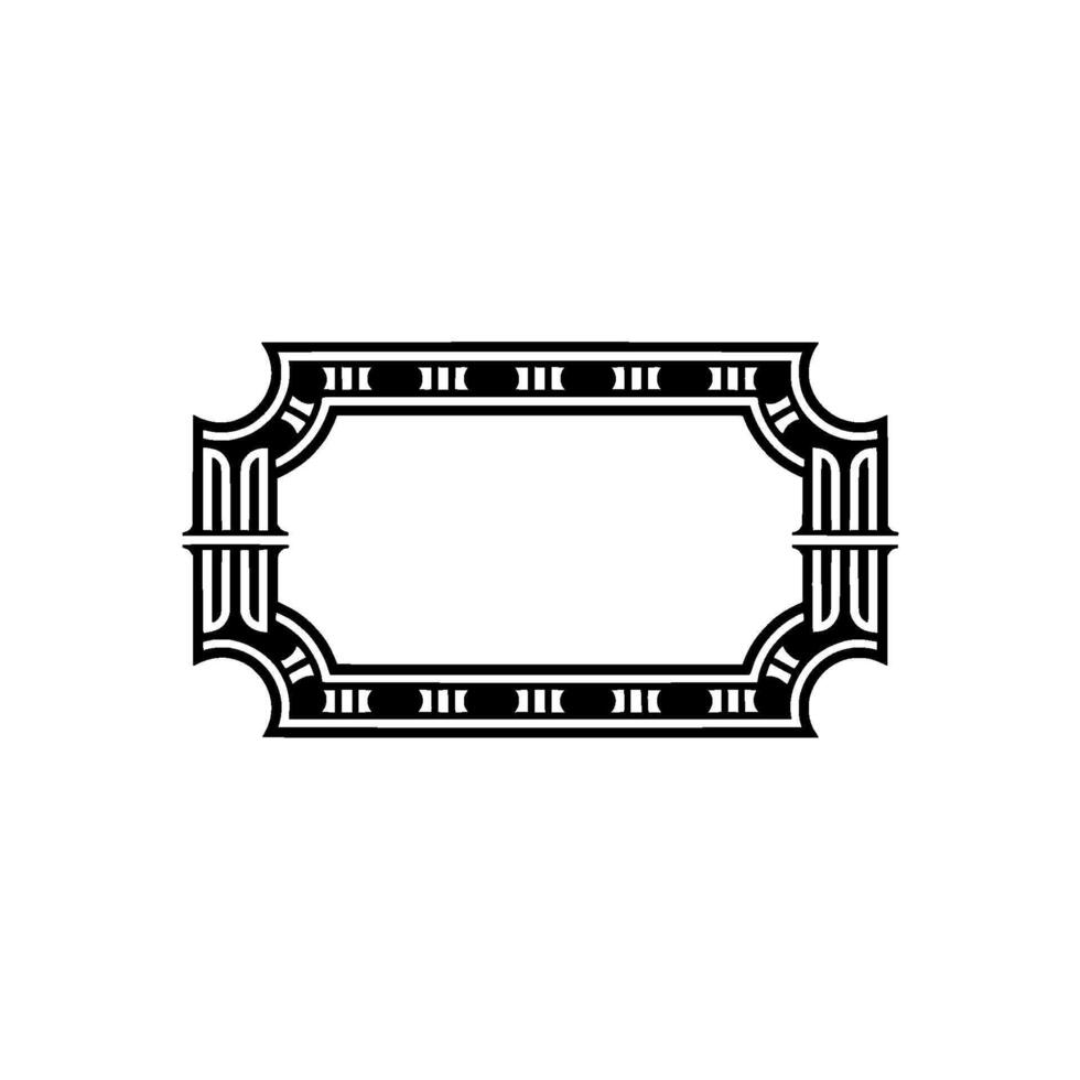 Art Deco Frame, Geometric Ornamentation, Vintage Elegance, Ornament vector
