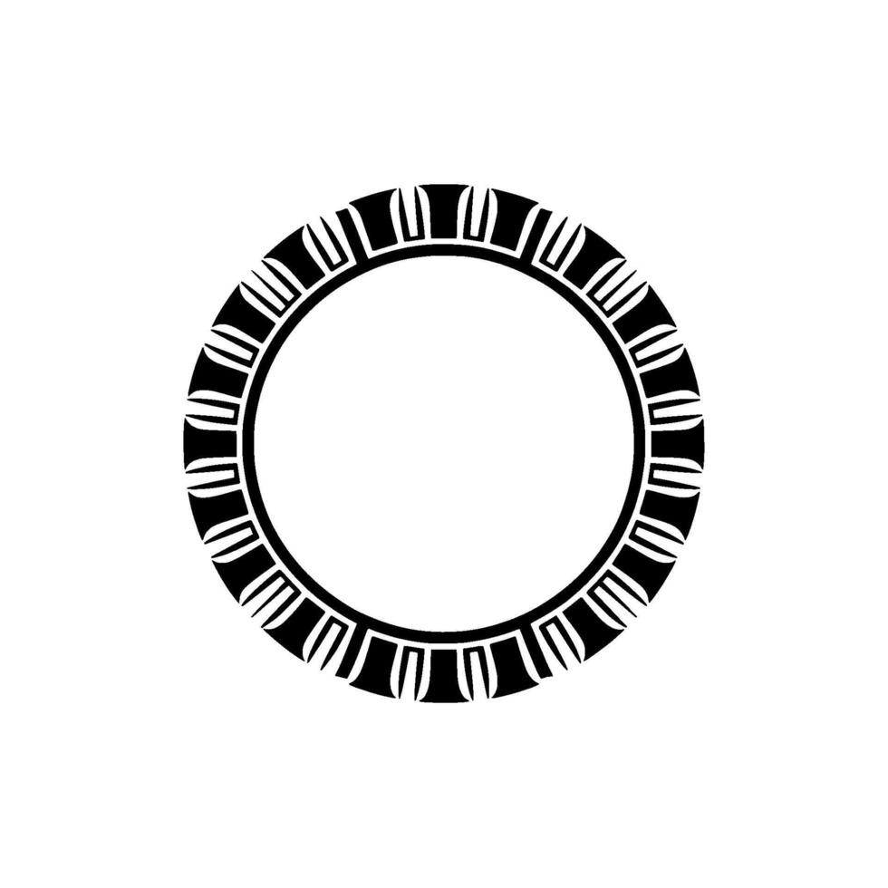 Geometric Circle Frame, Minimalist, Abstract Pattern, Outline vector