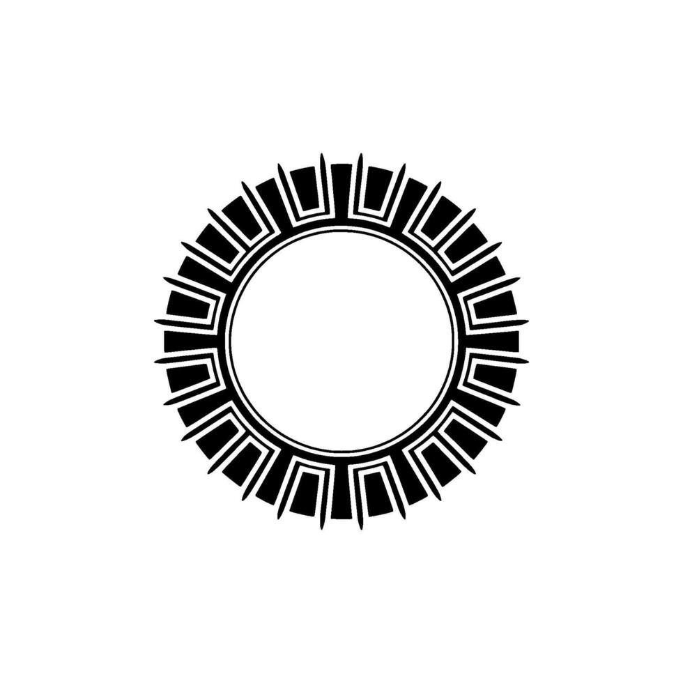 Geometric Sunburst, Minimalist, Circular Motif vector