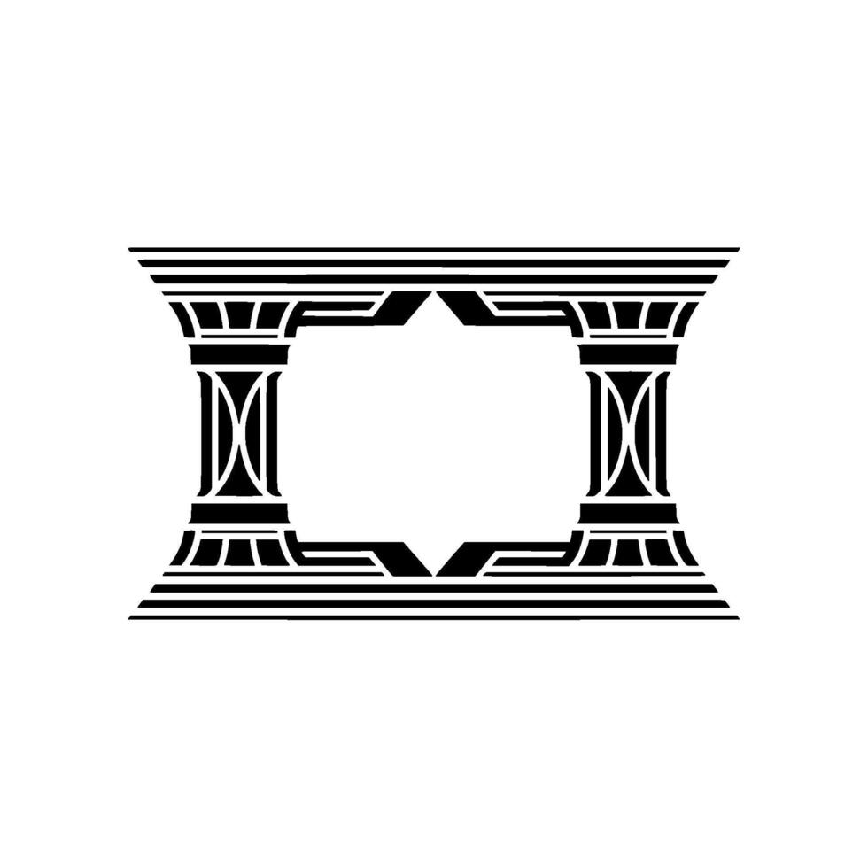 Geometric Archway, Art Deco, Minimalist Composition vector