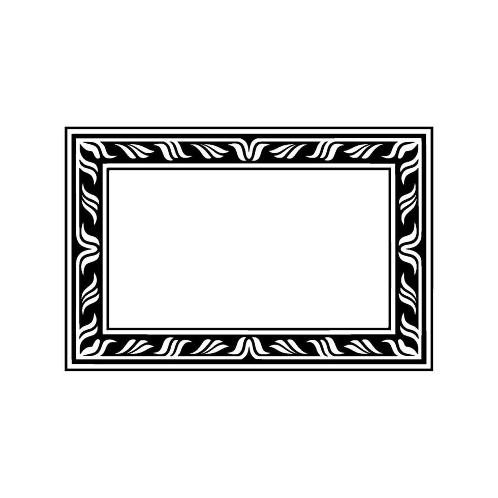 Elegant Black White Frame, Minimalist vector