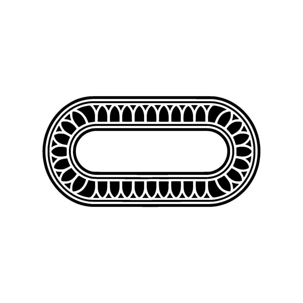 Elegant Oval Ornament, Minimalist vector
