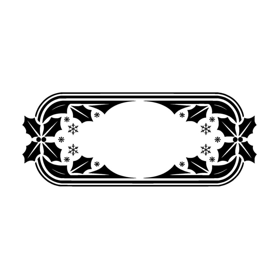 Elegant Winter Ornament, Festive Border vector