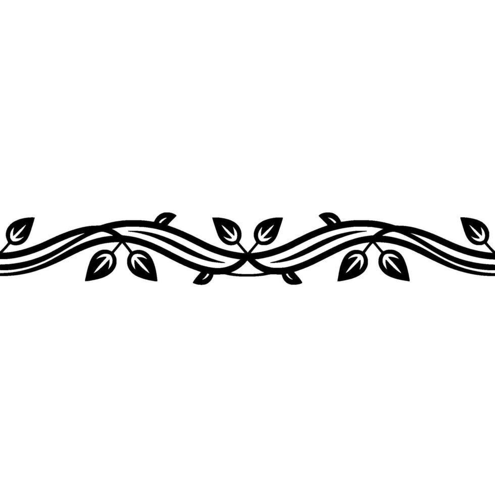 Elegant Vine Border, Minimalist, Decorative Element vector