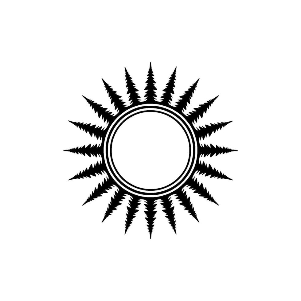Minimalist Mountain Sunrise Emblem, Rustic Serene vector