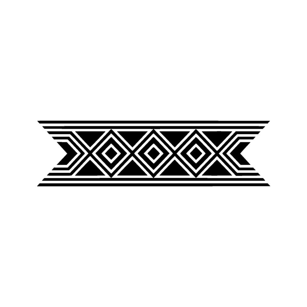 Geometric Tribal Border, Art Deco Inspired, Pattern vector