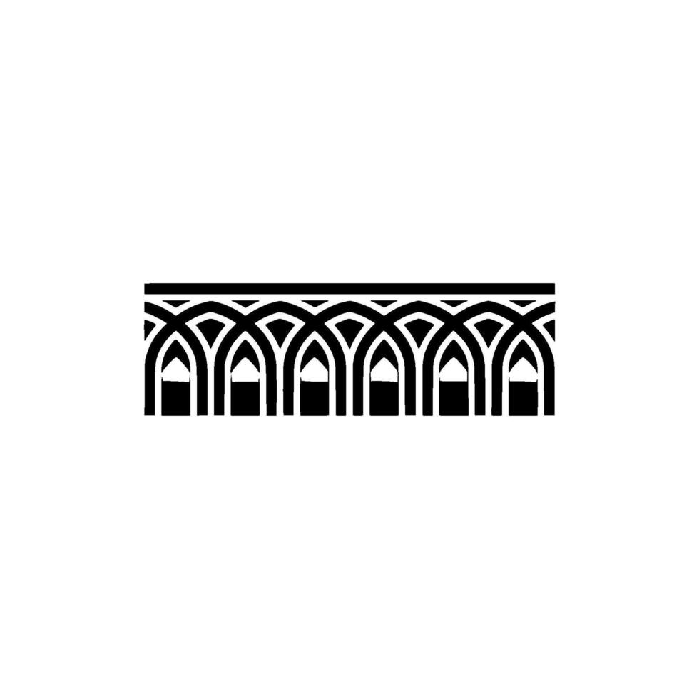 Geometric Arch Border, Minimalist vector