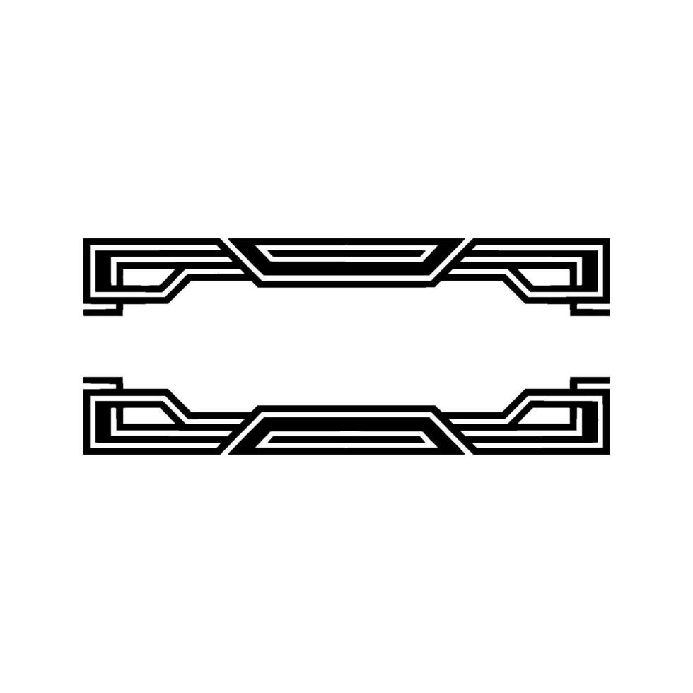 Art Deco Border Elements, Geometric, Elegant Framework vector