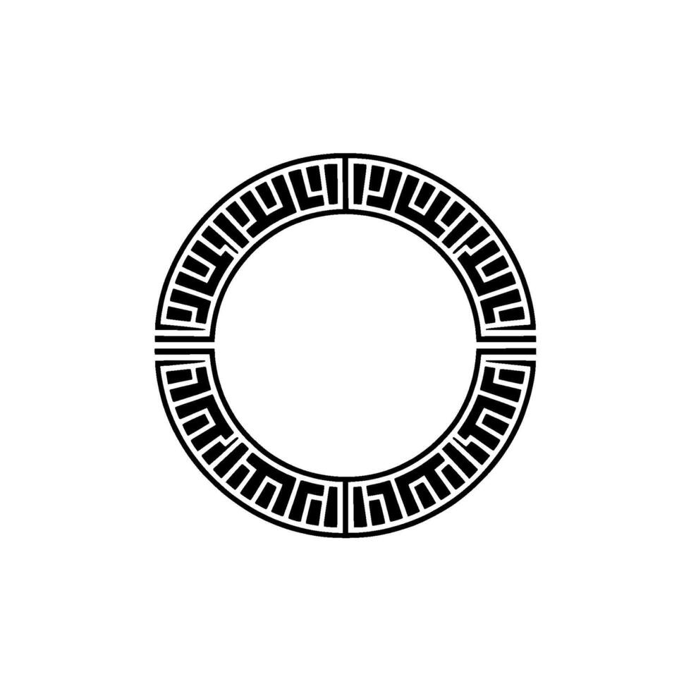 Geometric Greek Key Border, Minimalist vector
