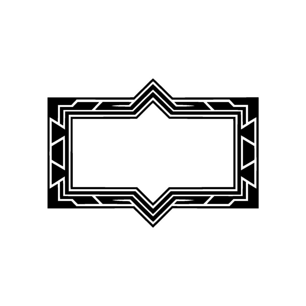 Art Deco Frame, Geometric Elegance, Vintage, Retro vector