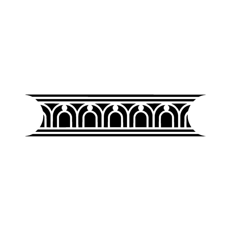 Art Deco Arch Motif, Elegant Border, Ornamentation vector