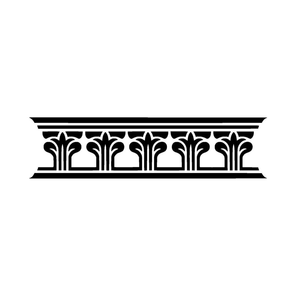 Art Deco Column Border, Elegant, Vintage Style vector