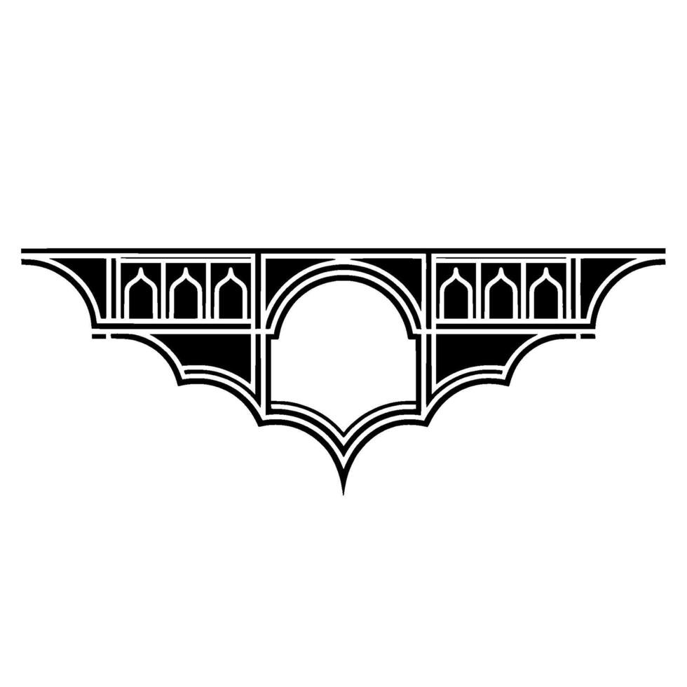 Art Deco Archway, Geometric Ornamentation, Vintage, Decorative vector