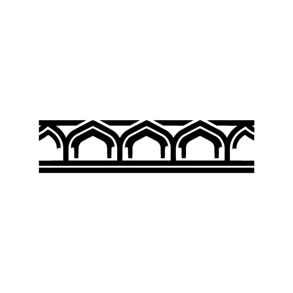 Architectural Arch Silhouette, Minimalist vector