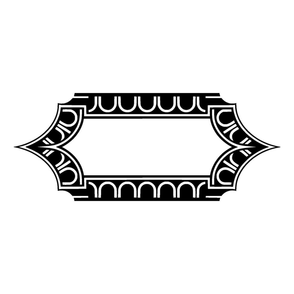 Art Deco Frame, Elegant Border, Vintage, Minimalist Style, Ornamentation vector