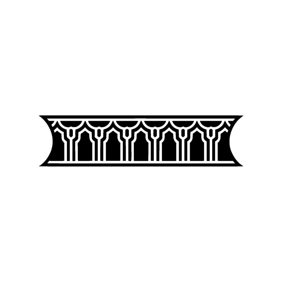 Art Deco Ornament Border, Geometric Elegance, Pattern vector