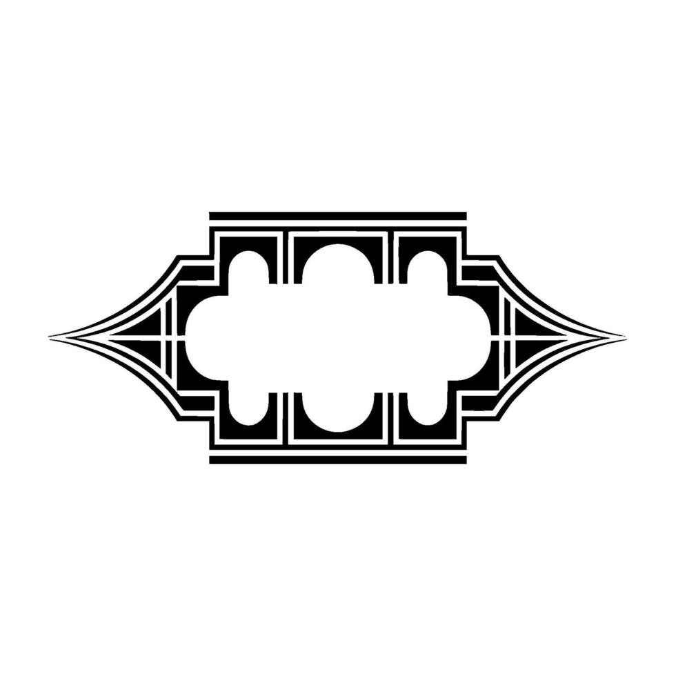 Art Deco Geometric Frame, Elegant Element - Ornament vector