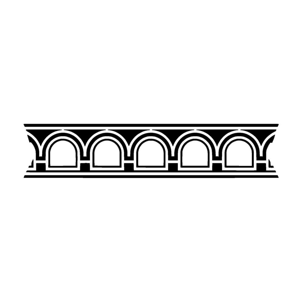 Art Deco Archway Border, Geometric Ornamentation, Ornament vector