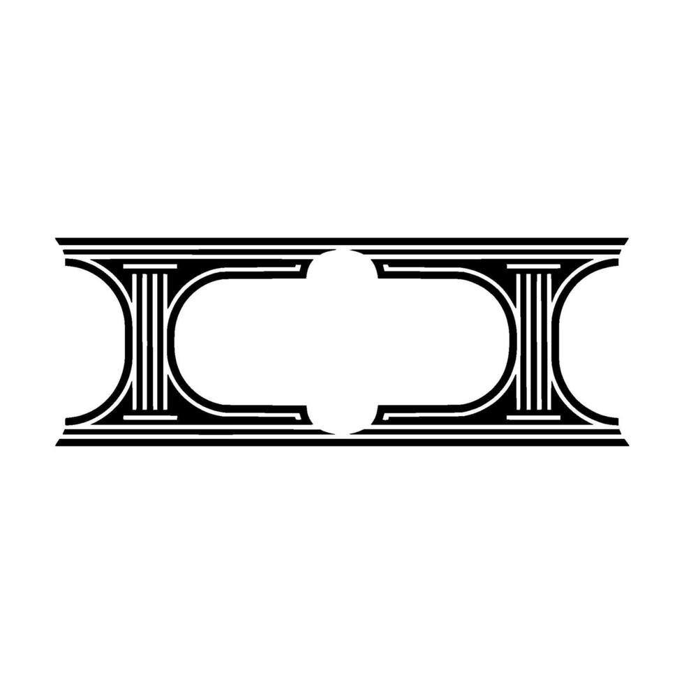 Geometric Symmetry, Modern Deco Emblem vector