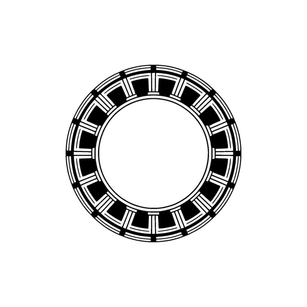 Geometric Circle Motif, Art Deco Inspired vector