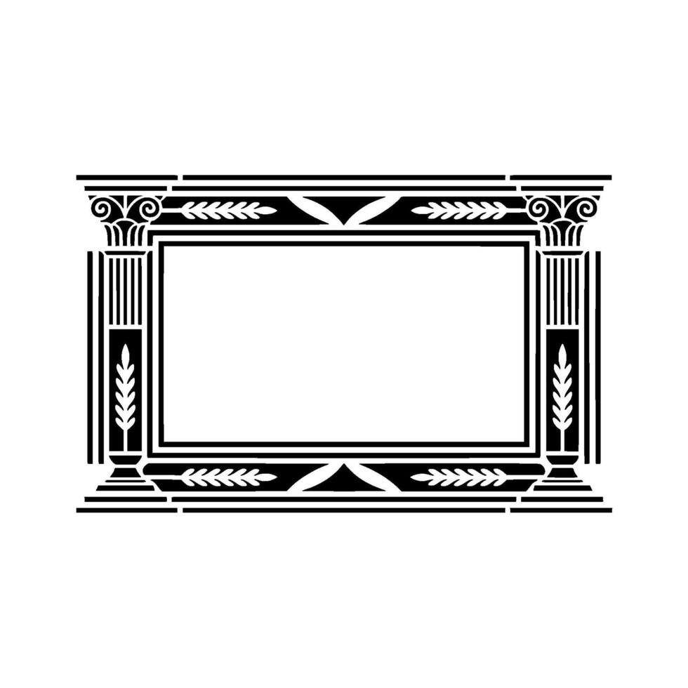 Art Deco Frame, Elegant Ornamentation, Vintage - Geometric vector