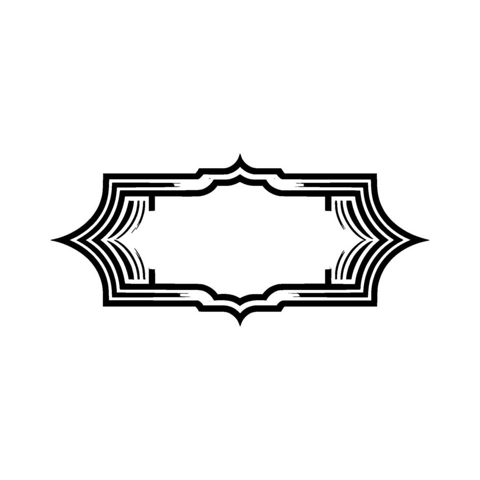 Geometric Deco Frame, Subtle Gradient, Minimalist vector
