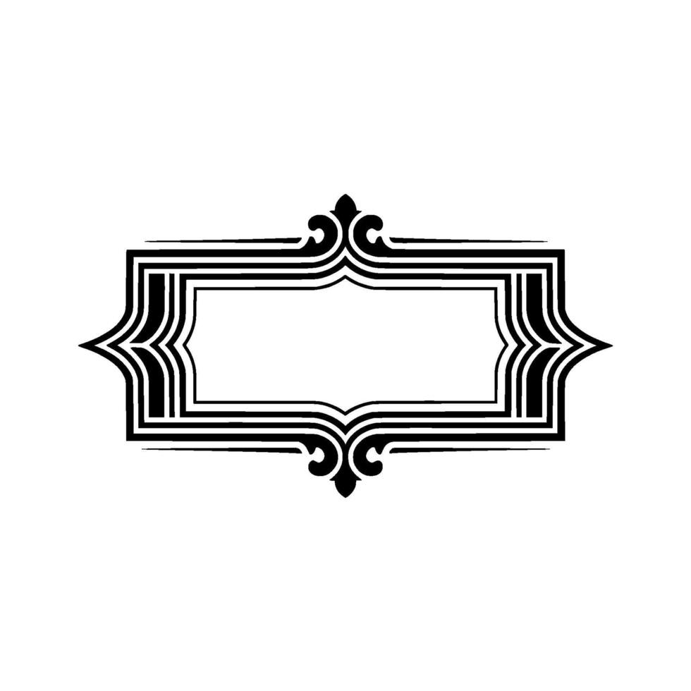 Art Deco Frame, Elegant Border, Vintage, Decorative Element, Ornament vector