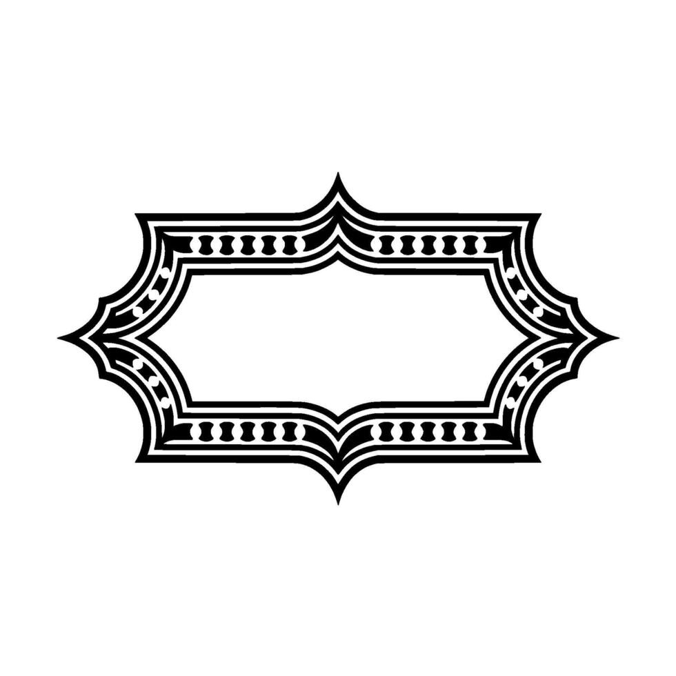 Art Deco Ornament Border, Elegant Element, Geometric vector