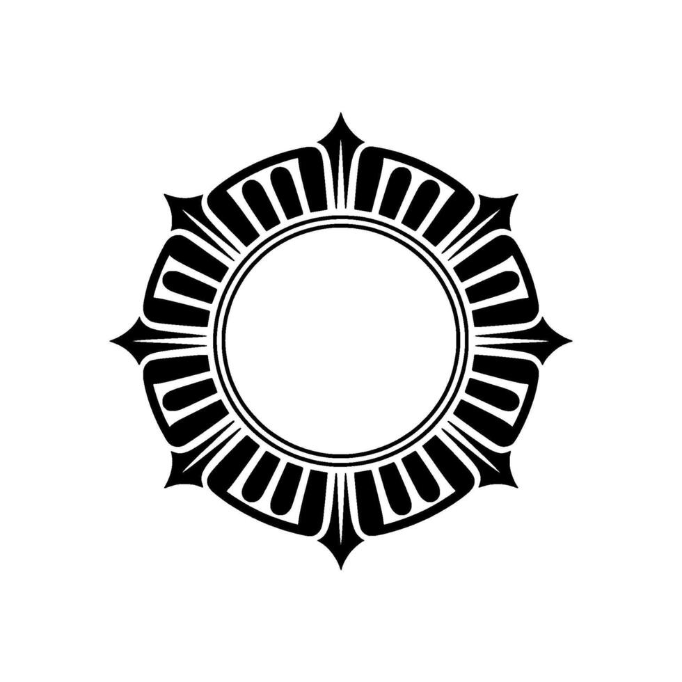 Geometric Radial Ornament, Minimalist vector