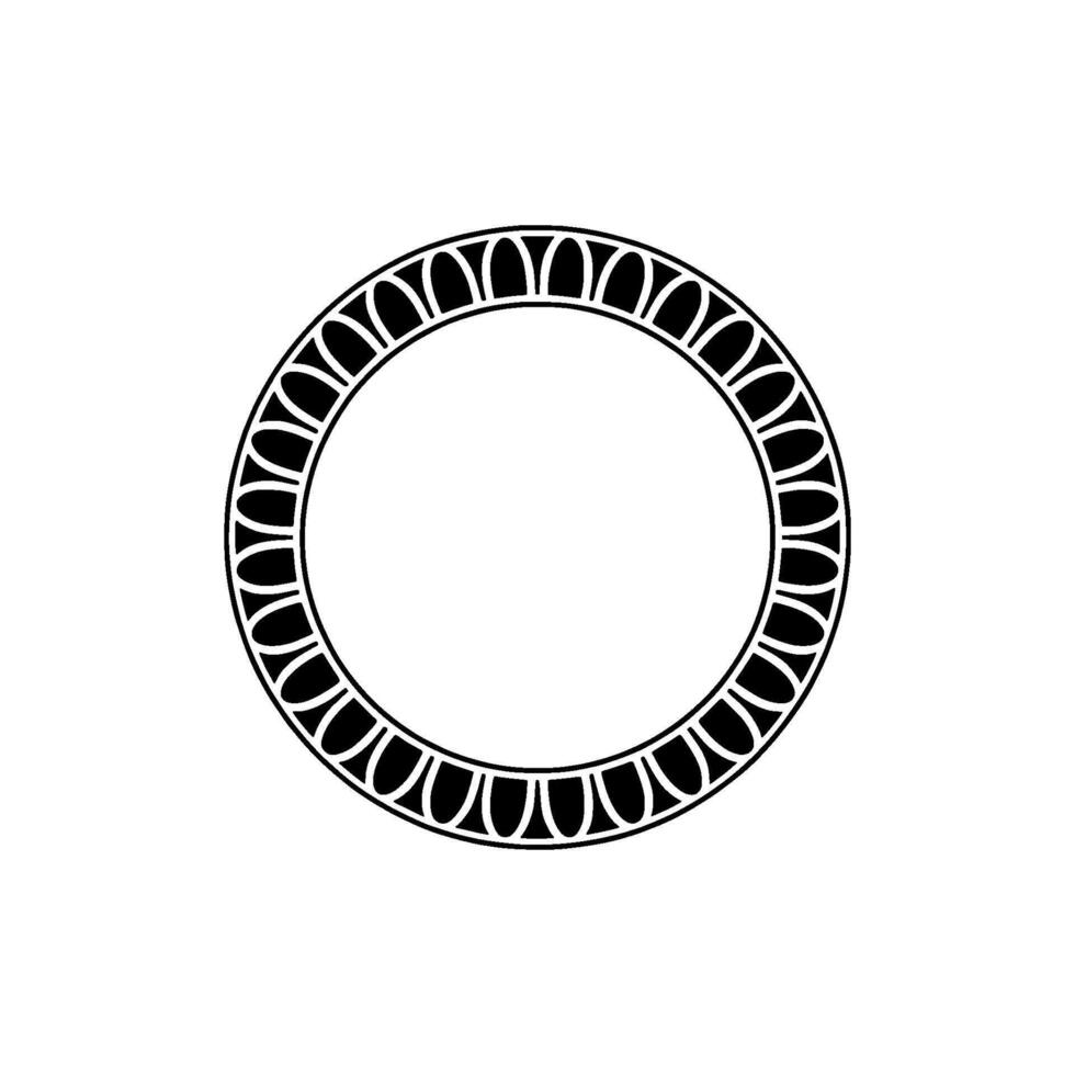 Geometric Circle Frame, Minimalist, Elegant Border vector
