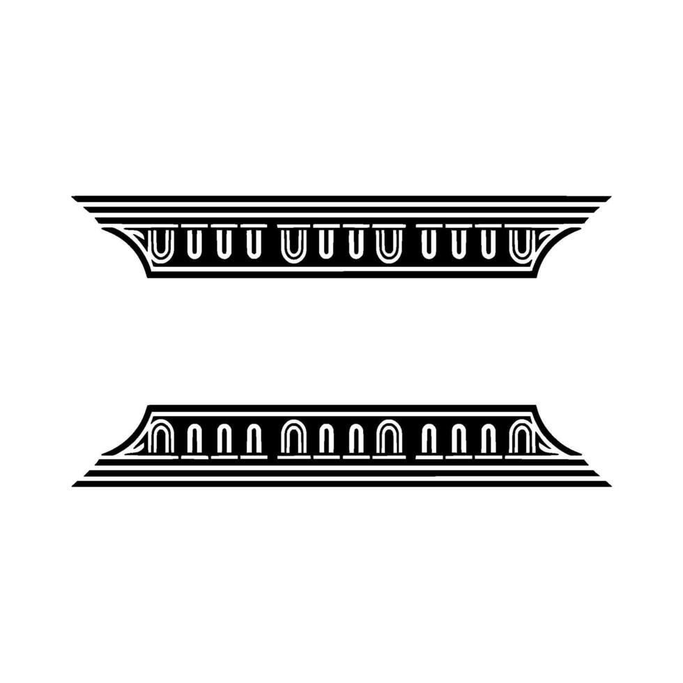 Art Deco Border Elements, Geometric, Vintage Style vector