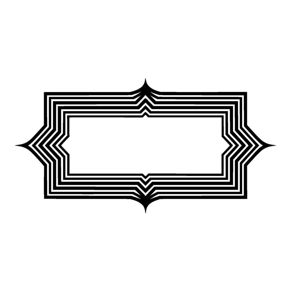 Geometric Deco Frame, Elegant Border, Minimalist - Linear vector