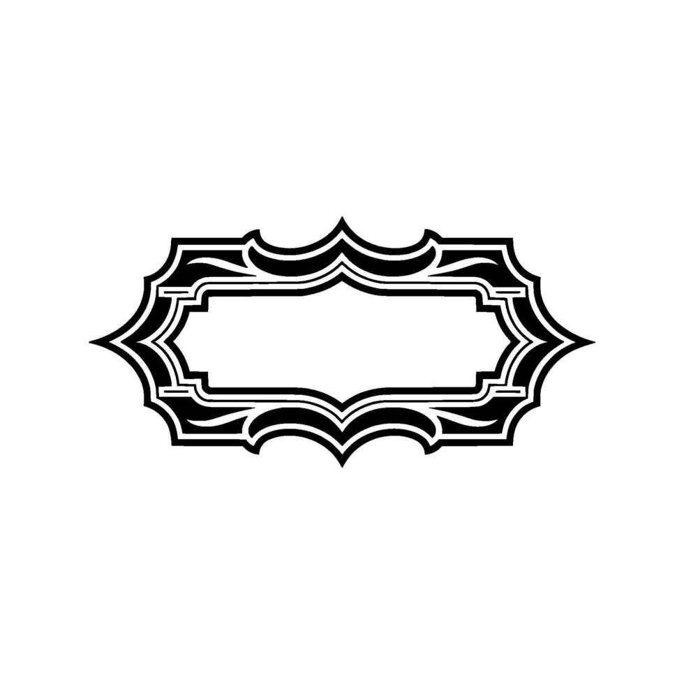 Ornate Black Frame, Art Deco Elegance, Minimalist vector