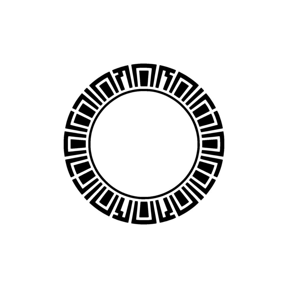 Geometric Portal, Ancient Motif, Minimalist vector