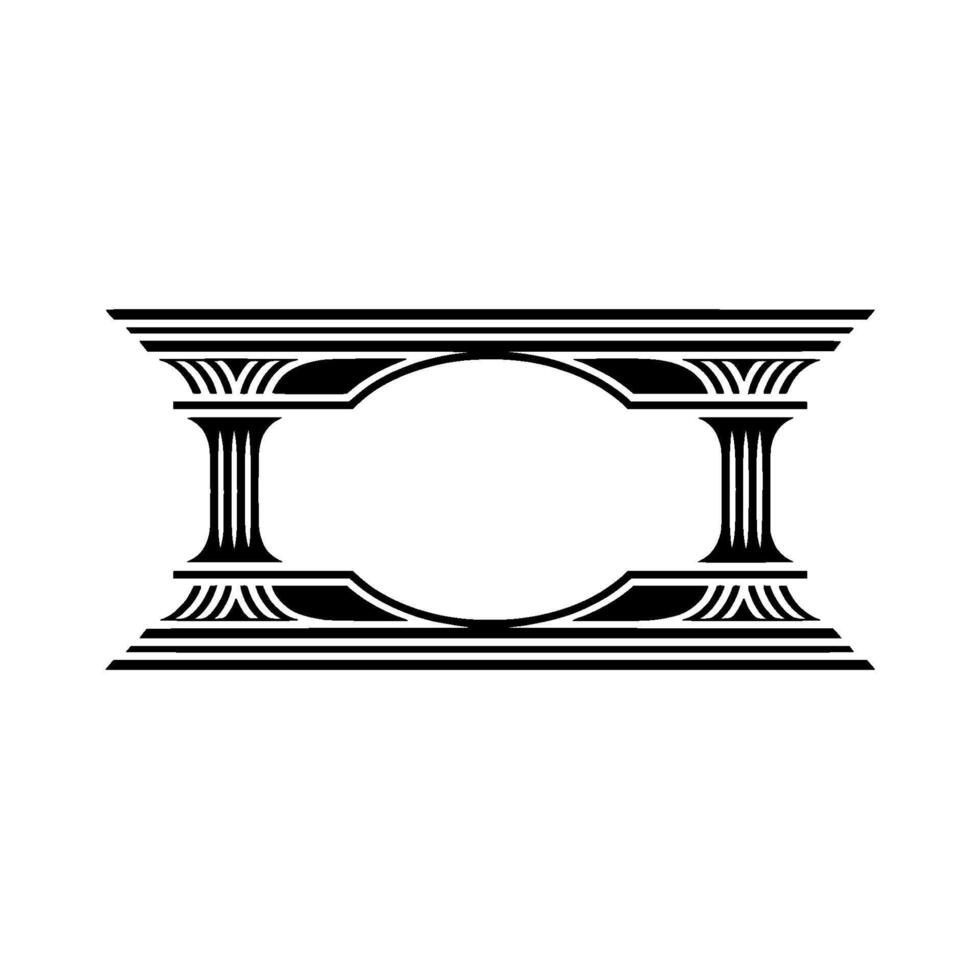Art Deco Archway Emblem, Geometric, Vintage Style vector
