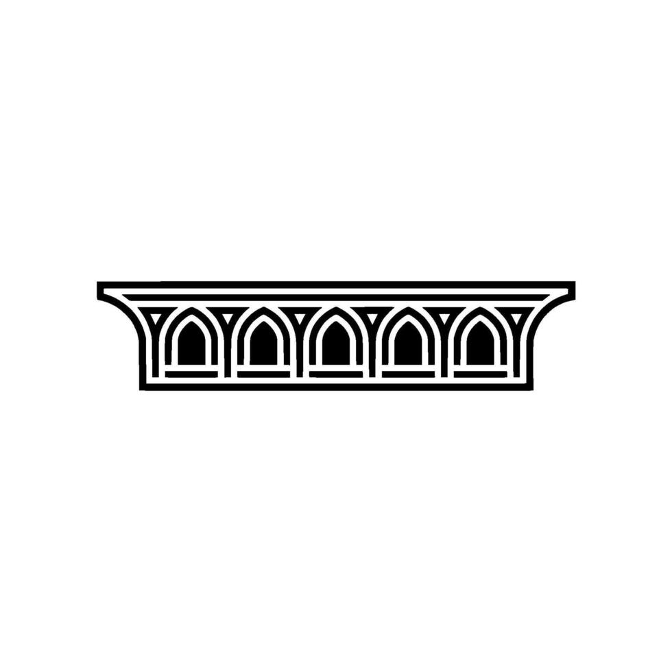 Art Deco Archway Silhouette, Minimalist - Geometric vector